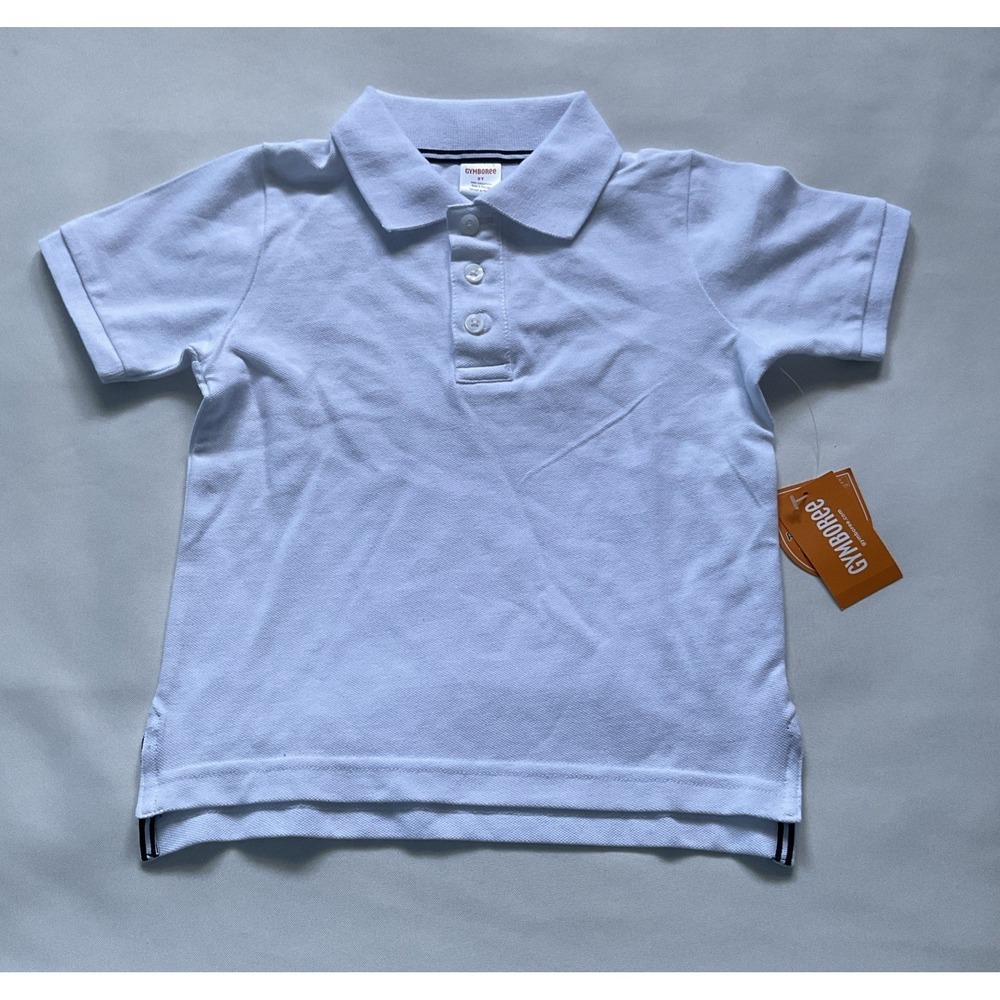 Gymboree  Toddlers Kids Uniform Solid White Polo‎ Shirt Size 3T